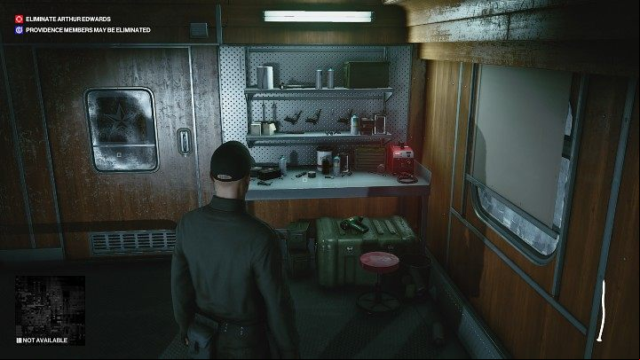 If you want, you can create a gun with a silencer on the workbench (The Gun Muffler challenge) - Hitman 3: Eliminating Arthur Edwards Carpathian Mountains, walkthrough - Untouchable - Carpathian Mountains - Hitman 3 Guide