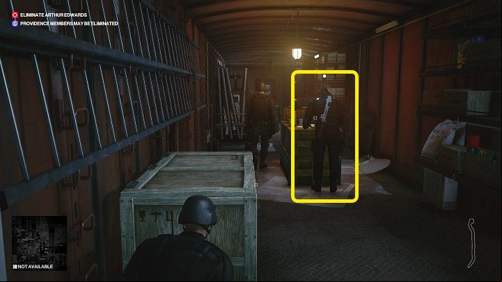 Hide in the location shown in the image above - Hitman 3: Eliminating Arthur Edwards Carpathian Mountains, walkthrough - Untouchable - Carpathian Mountains - Hitman 3 Guide
