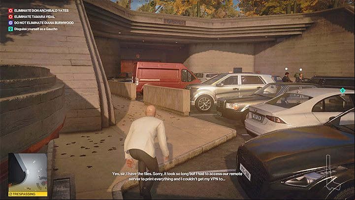 You can obtain both disguises - gaucho and bodyguard - quite easily in the same place - Hitman 3: Mendoza - best disguises - The Farewell - Mendoza - Hitman 3 Guide