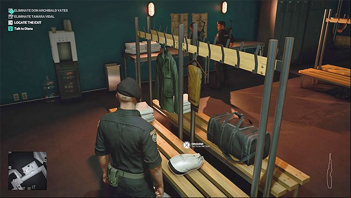 You need to visit the adjacent armory and put on an unused Tactical Wetsuit there - Hitman 3: Mendoza map - how to leave? - The Farewell - Mendoza - Hitman 3 Guide