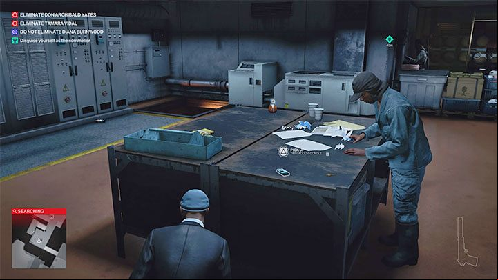 From the tech room, you need to take the Tier 1 Access Dongle from the picture above - you will need it for hacking - Hitman 3: How to disable the Laser grid? - The Farewell - Mendoza - Hitman 3 Guide