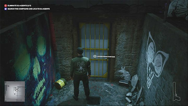 Shortcut 3 - Entrance to the basement of the bikers building (Shortcut: Biker Basement Door) - Hitman 3: Apex Predator, Berlin - map, mission information - Apex Predator - Berlin - Hitman 3 Guide