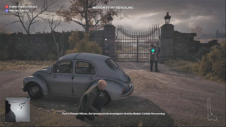 The task is to disguise yourself as a private investigator who was hired by Alexa to investigate the circumstances of Zachary Carlisle's death - Hitman 3: Means, Motive and Opportunity - Dartmoor, mission story, walkthrough - Death in the Family - Dartmoor - Hitman 3 Guide