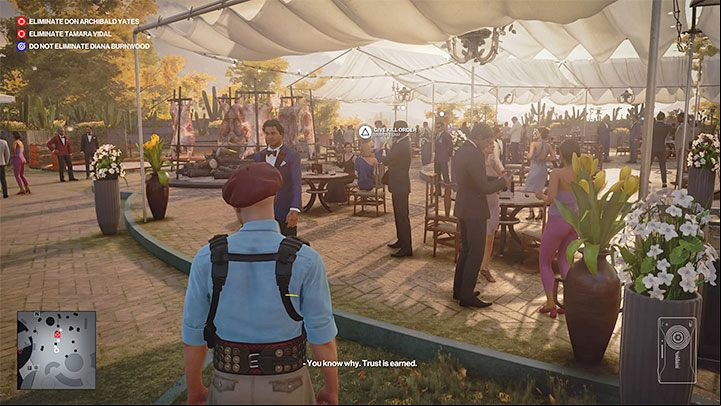 Additional information: After you have already completed the Eyes on Target mission story, you can repeat all the steps and give the order to shoot Tamara much earlier, e - Hitman 3: Eyes on Target - Mendoza, walkthrough, mission stories - The Farewell - Mendoza - Hitman 3 Guide