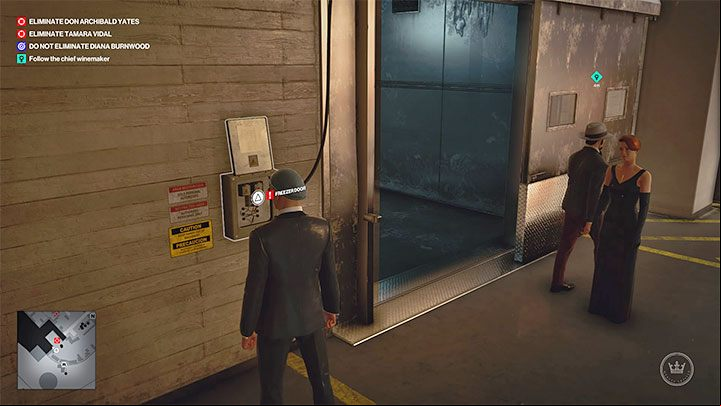 If you do not want to kill Vargas, use a throwing object and make him leave the freezer - Hitman 3: The Tour - Mendoza, walkthrough, mission story - The Farewell - Mendoza - Hitman 3 Guide