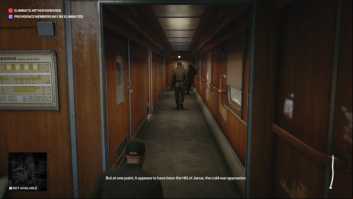 The corridor of the next train car is patrolled by one guard - Hitman 3: Bullet Train - how to unlock this trophy/achievement? - Trophy Guide - Hitman 3 Guide