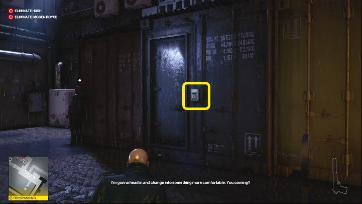 In the alley behind the restaurant you will find a hidden entrance to the ICA facility - Hitman 3: List of all the codes to safes and electronic locks - Basics - Hitman 3 Guide