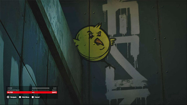 Photo-taking location nr 5 - a graffiti of a single bird on the wall to the right of graffiti nr 4 - Hitman 3: Bird Art - how to unlock this trophy/achievement? - Trophy Guide - Hitman 3 Guide