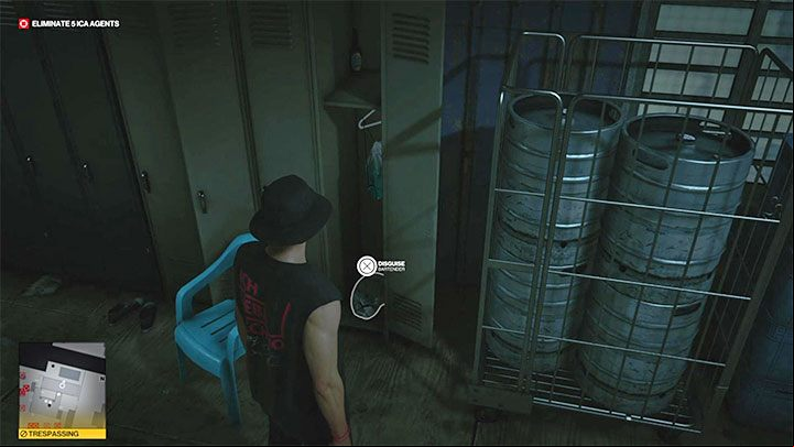 Investigate the small building at the back of the Chill Out Bar (point marked 20 on the map) to find out that the door is unlocked - Hitman 3: Killing Agent Swan (The Swan Song) - Berlin, a guide - Apex Predator - Berlin - Hitman 3 Guide