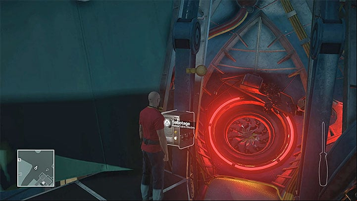 Break into the control to sabotage the blades - Murdering Dino Bosco | Sapienza: The Icon - Summer Episode - Sapienza: The Icon - Hitman Game Guide