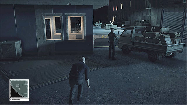 It is best to stun the guard from the western outpost - Disguises and important items | Final Training - Final Training - Hitman Game Guide