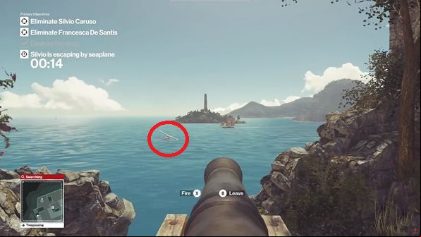 Wait for the plane to get within the reach and fire the cannon - Sapienza | Achievements / Trophies - Achievements / Trophies - Hitman Game Guide