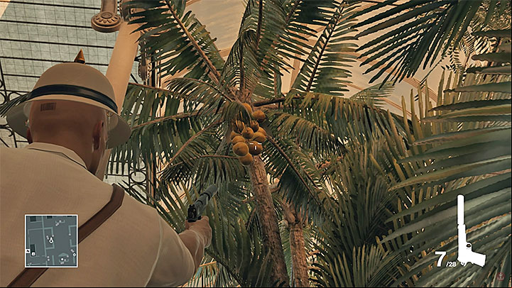 An example of a coconut that can be shoot down - Bangkok | Achievements / Trophies - Achievements / Trophies - Hitman Game Guide