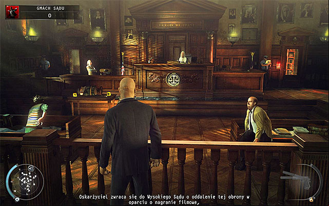 The mission starts in the courthouse - Courthouse - Exploring the courthouse | 15: Skurkys Law - 15: Skurkys Law - Hitman: Absolution Game Guide