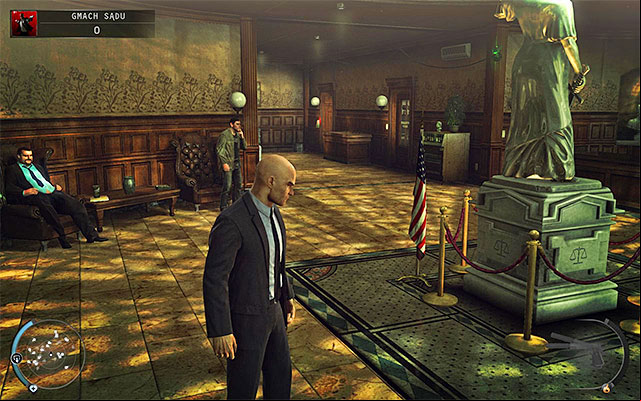The ground floor is accessible for everyone - Courthouse - Exploring the courthouse | 15: Skurkys Law - 15: Skurkys Law - Hitman: Absolution Game Guide
