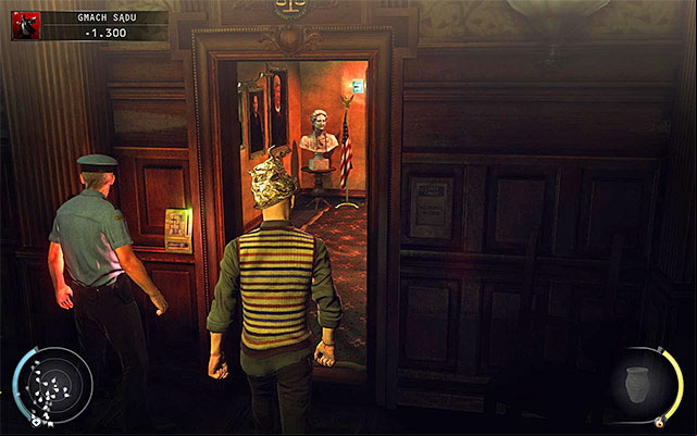 Now you can head to the door leading to the holding cells - Courthouse - Getting to the holding cells in defendant disguise | 15: Skurkys Law - 15: Skurkys Law - Hitman: Absolution Game Guide