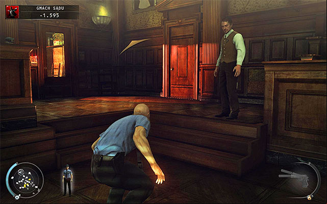 All variants described above will get you to the two doors shown on the above screen - Courthouse - Getting to the holding cells in a traditional way | 15: Skurkys Law - 15: Skurkys Law - Hitman: Absolution Game Guide