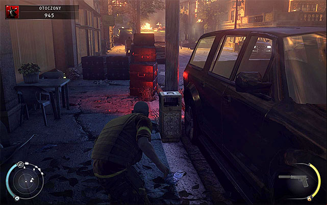 Eventually you should reach buildings located on the left side - Outgunned | 16: Operation Sledgehammer - 16: Operation Sledgehammer - Hitman: Absolution Game Guide