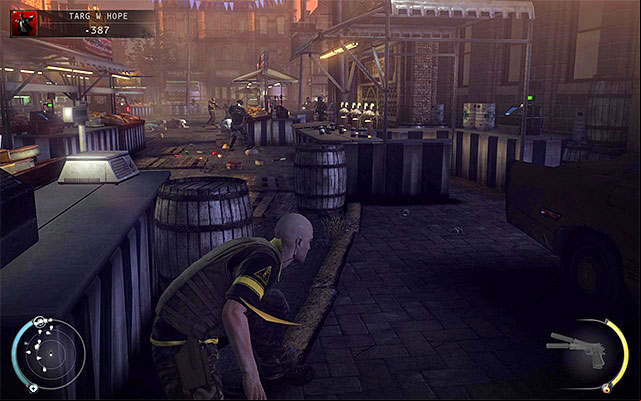 Another method of behavior assumes getting to the exit point without alerting enemies - Hope Fair | 16: Operation Sledgehammer - 16: Operation Sledgehammer - Hitman: Absolution Game Guide