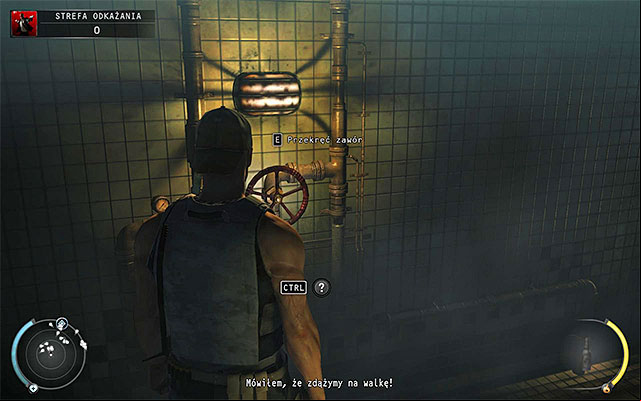 If, for a change, you would like to obtain factory guard disguise, the safest way to do it is to enter the shower room located on the left - Decontamination | 12: Death Factory - 12: Death Factory - Hitman: Absolution Game Guide
