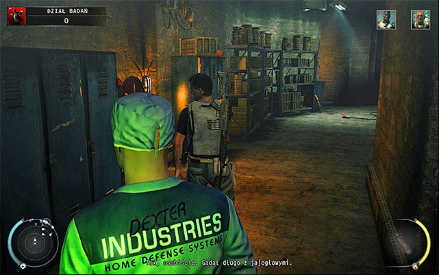 When you reach the lowest floor, after eliminating Dr - R&D - Exploring R&D | 12: Death Factory - 12: Death Factory - Hitman: Absolution Game Guide