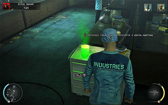 Now return to the room with two scientists and spike the paste with baldness cure (screen above) - R&D - Murdering Dr. Valentine | 12: Death Factory - 12: Death Factory - Hitman: Absolution Game Guide