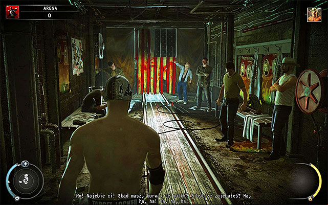 Follow the linear path, reaching a age to the arena after few moments (screen above) - The Arena - Fighting with Sanchez on the ring | 13: Fight Night - 13: Fight Night - Hitman: Absolution Game Guide