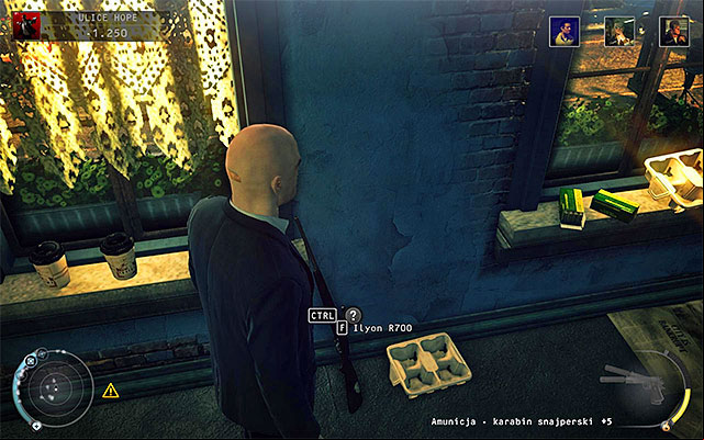 The most important finding on the first floor of donut shop is a sniper rifle Ilyon R700 - Streets of Hope - Exploring the town | 9: Shaving Lenny - 9: Shaving Lenny - Hitman: Absolution Game Guide