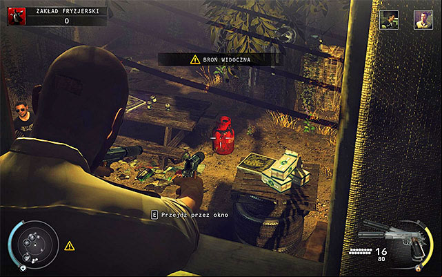 If you want to reduce the risk of detection, then a better place to shoot the gas cylinder is one of rooms on the buildings floor (screen above) - Barbershop - Murdering Mason McCready | 9: Shaving Lenny - 9: Shaving Lenny - Hitman: Absolution Game Guide