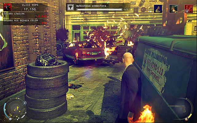 Wait until Tyler Colvin stops near the pump and then shoot a gasoline puddle, detonating the pump - 9: Shaving Lenny - p. 1 | Challenges - Challenges - Hitman: Absolution Game Guide