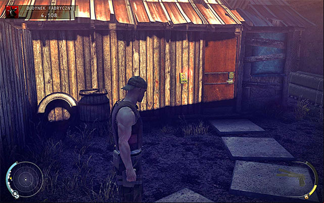 If there is such opportunity, you should look into a storage located on the left - you need a key card to open it (more on finding the card is written later on) - Factory Compound - Getting inside the factory building | 11: Dexter Industries - 11: Dexter Industries - Hitman: Absolution Game Guide