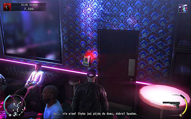 In order to leave the club you have to get to the back room and you can achieve it in two different ways - The Vixen Club - Getting out of the club | 5: Hunter and Hunted - 5: Hunter and Hunted - Hitman: Absolution Game Guide