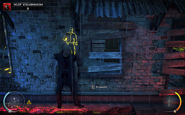 If youve decided to walk over the ledge, you might stop at the shutter shown on the above screen - Convenience Store - Getting inside the shop | 5: Hunter and Hunted - 5: Hunter and Hunted - Hitman: Absolution Game Guide