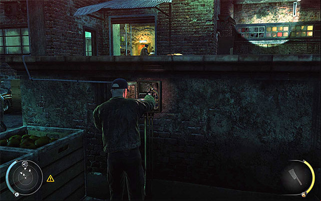 By default, the area is fairly well lit, but you can change it by sabotaging a fuse box shown on the above screen - Loading Area | 5: Hunter and Hunted - 5: Hunter and Hunted - Hitman: Absolution Game Guide