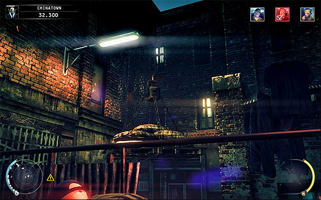 An alternative way to eliminate Clay is crushing him with a heavy load - Chinese New Year - Eliminating Larry Clay | 5: Hunter and Hunted - 5: Hunter and Hunted - Hitman: Absolution Game Guide
