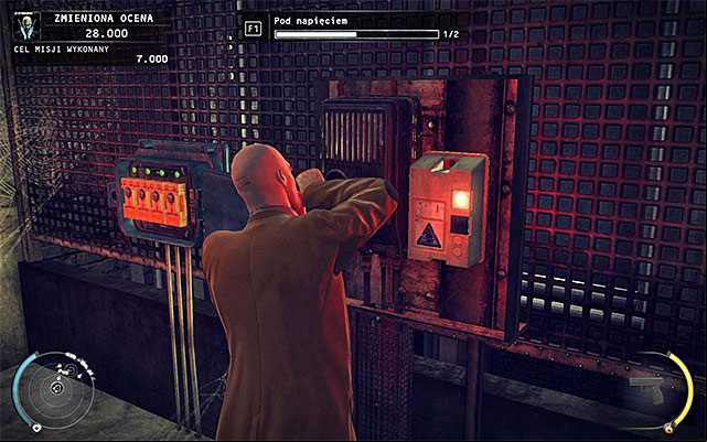 Stop at the place shown on the above screen and place fuses into right holes - Orphanage Halls - Restoring power | 6: Rosewood - 6: Rosewood - Hitman: Absolution Game Guide