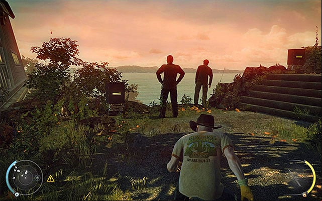 Carefully approach guards standing next to the cliff - Greenhouse | 1: Personal Contract - 1: Personal Contract - Hitman: Absolution Game Guide