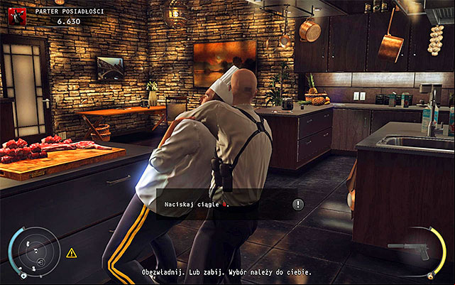 Mansion interior guard disguise is not the only available option, because you can also try to obtain chef disguise - Mansion ground floor | 1: Personal Contract - 1: Personal Contract - Hitman: Absolution Game Guide