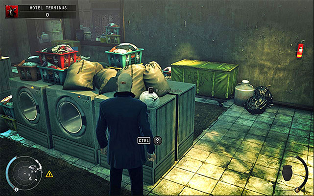 Both variants described above will lead you to a laundry room - Terminus Hotel - Exploring the ground floor and side alleys | 3: Terminus - 3: Terminus - Hitman: Absolution Game Guide