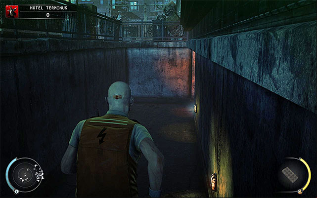 Another basement entrance is located near the previously mentioned side alley, right from the hotel building (screen above) - Terminus Hotel - Exploring the hotels basement | 3: Terminus - 3: Terminus - Hitman: Absolution Game Guide