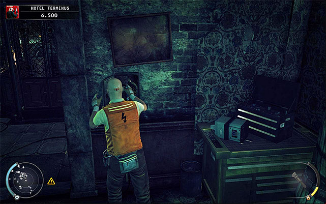 If you do not have janitor disguise or you want to distract enemies in another way, you can also sabotage the fuse box located near the elevator (screen above) - Terminus Hotel - Getting to the seventh floor | 3: Terminus - 3: Terminus - Hitman: Absolution Game Guide