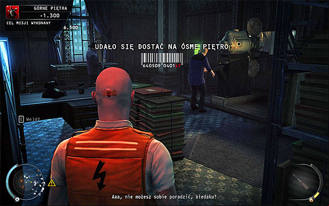 After using the switch, quickly leave the crime scene, because at least one guard will rush towards you - Upper floors - Getting to the eighth floor | 3: Terminus - 3: Terminus - Hitman: Absolution Game Guide