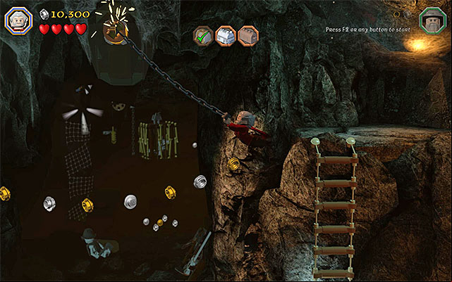 The second catch - Stage 5 (The Troll Hoard): Explore the cave | Walkthrough | LEGO The Hobbit - Walkthrough - LEGO The Hobbit Game Guide & Walkthrough