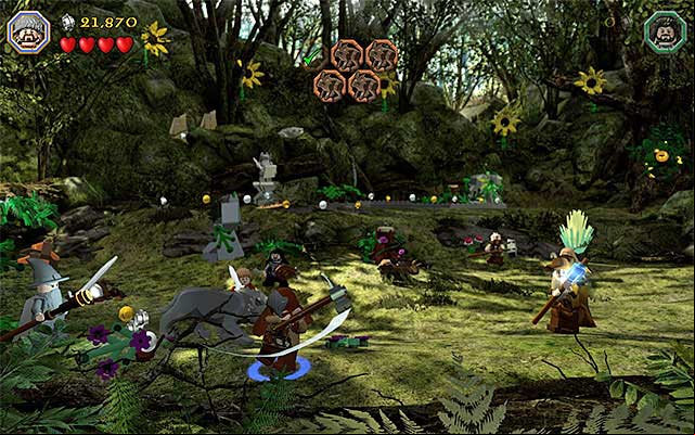 A single hit will drive a warg away - Stage 5 (The Troll Hoard): Save the rabbits of Rhosgobel | Walkthrough - Walkthrough - LEGO The Hobbit Game Guide & Walkthrough