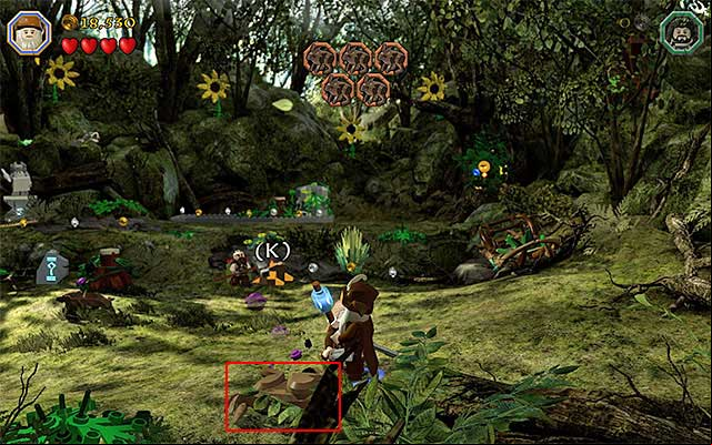 You can reach the individual rabbits in any order> I recommend that you start with the one shown in the above screenshot - Stage 5 (The Troll Hoard): Save the rabbits of Rhosgobel | Walkthrough - Walkthrough - LEGO The Hobbit Game Guide & Walkthrough