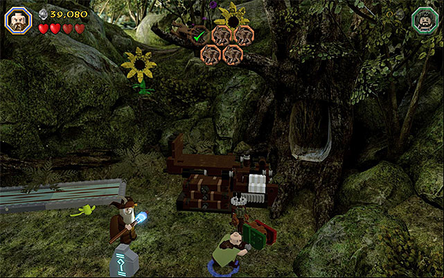 Use the rotary mechanism - Stage 5 (The Troll Hoard): Save the rabbits of Rhosgobel | Walkthrough - Walkthrough - LEGO The Hobbit Game Guide & Walkthrough