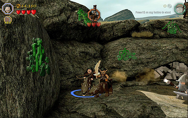 You can mount the warg and eliminate the orcs this way - Stage 5 (The Troll Hoard): The orc encounter | Walkthrough | LEGO The Hobbit - Walkthrough - LEGO The Hobbit Game Guide & Walkthrough