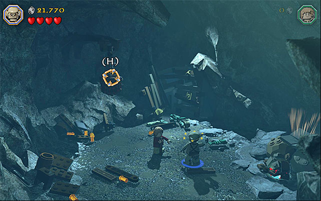 Throw down the crate and build the Craft Plate - Stage 7 (Goblin-town): Cooperation with a goblin | Walkthrough | LEGO The Hobbit - Walkthrough - LEGO The Hobbit Game Guide & Walkthrough