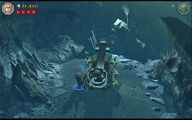 As for the supplied named above, you could find all of them during the exploration of the cave, assuming that you have been destroying the objects meticulously - Stage 7 (Goblin-town): Cooperation with a goblin | Walkthrough | LEGO The Hobbit - Walkthrough - LEGO The Hobbit Game Guide & Walkthrough