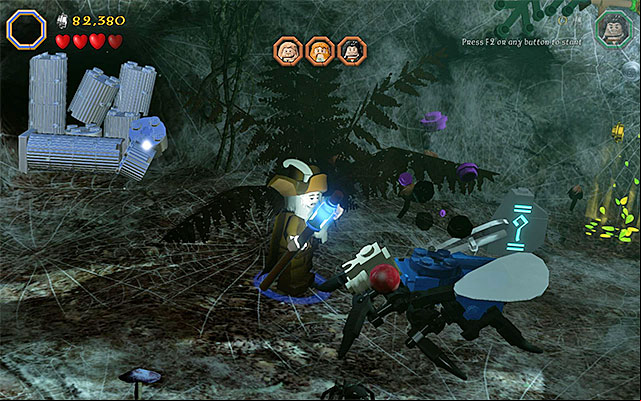Use Radagasts ability to heal flies - Stage 10 (Flies and Spiders) | Main Stages - Collectibles - Main Stages - Collectibles - LEGO The Hobbit Game Guide & Walkthrough